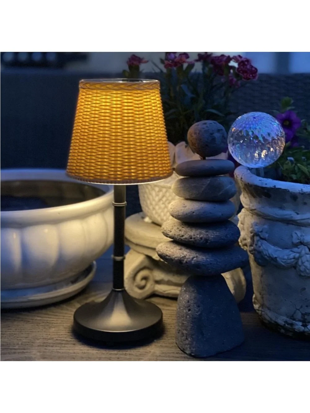 Rechargeable Outdoor Patio LED Lantern Ivory - Threshold designed w/Studio McGee